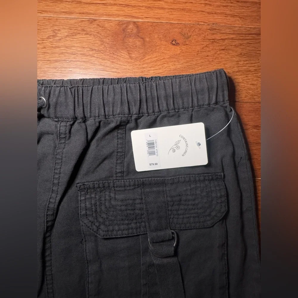 NWT Lucky Brand Army Cargo 12” mini skirt black - Picture 4 of 5